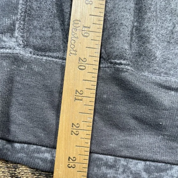 Ocean Drive Hoodie Women's Large Gray Blue Pullover V Neck Soft Surfer Chic - Picture 6 of 9